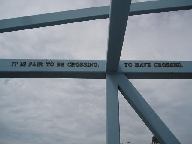 poem by John Ashbery on bridge