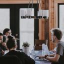 group of people working in relaxed setting