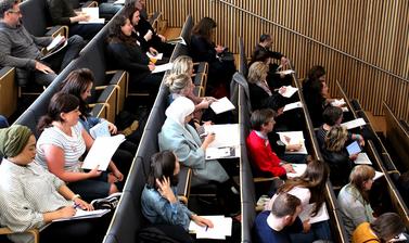 Image of teachers in lecture theatre