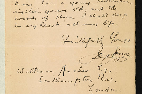 letter from james joyce 