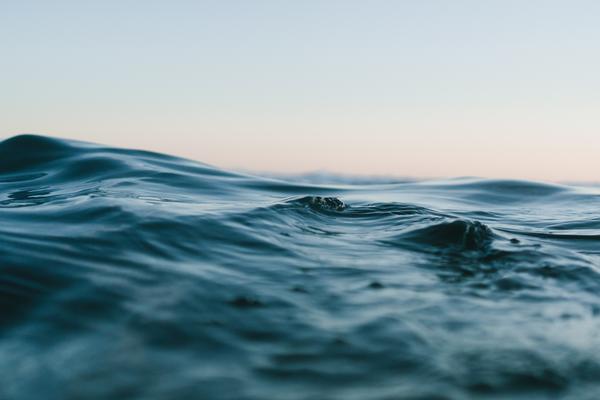 Close-up of small wave on a calm sea