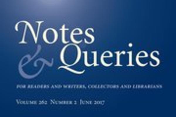 notes and queries cover