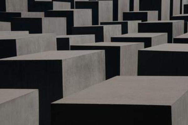 Close-up of the memorial to the murdered Jews of Europe in Berlin