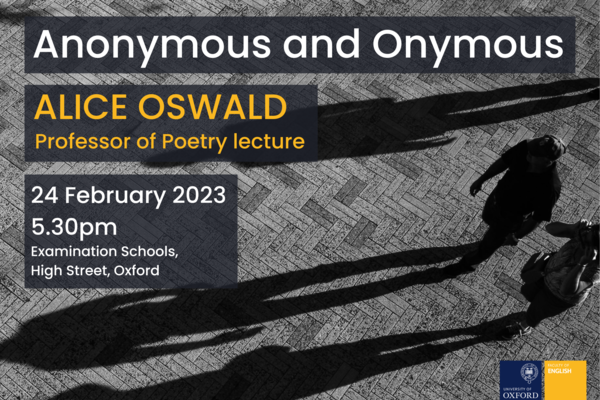 Professor of Poetry poster Anonymous and Onymous