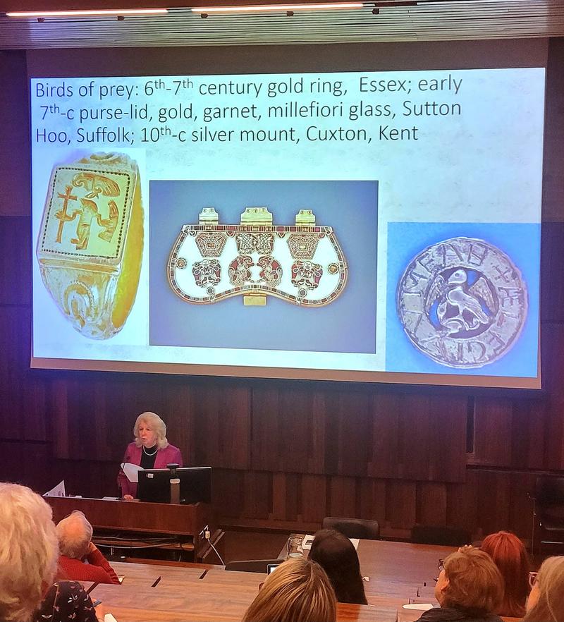 Professor Gale Owen-Crocker delivering inaugural Whitelock lecture