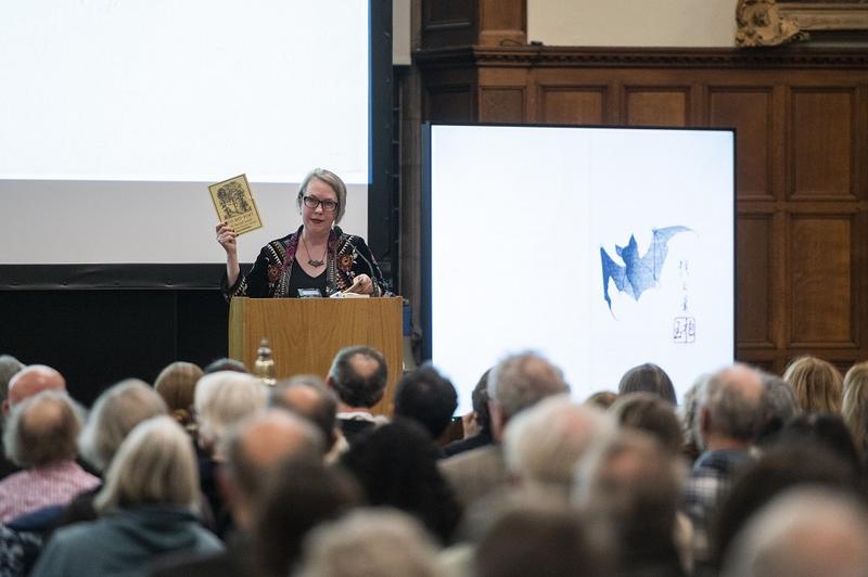 A E Stallings during her inaugural Professor of Poetry lecture