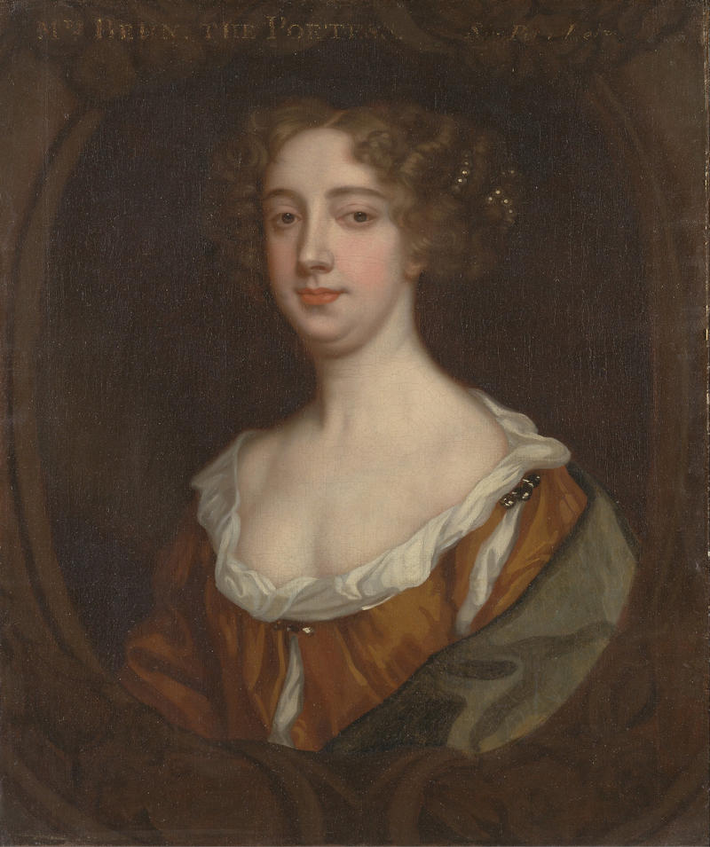 Aphra Behn oil portrait by the Anglo-Dutch artist Sir Peter Lely
