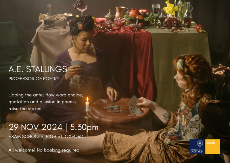 lavish setting with card players in corseted dress