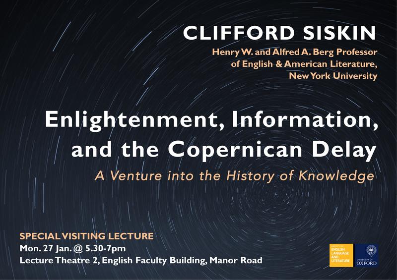 Enlightenment, Information, and the Copernican Delay event poster