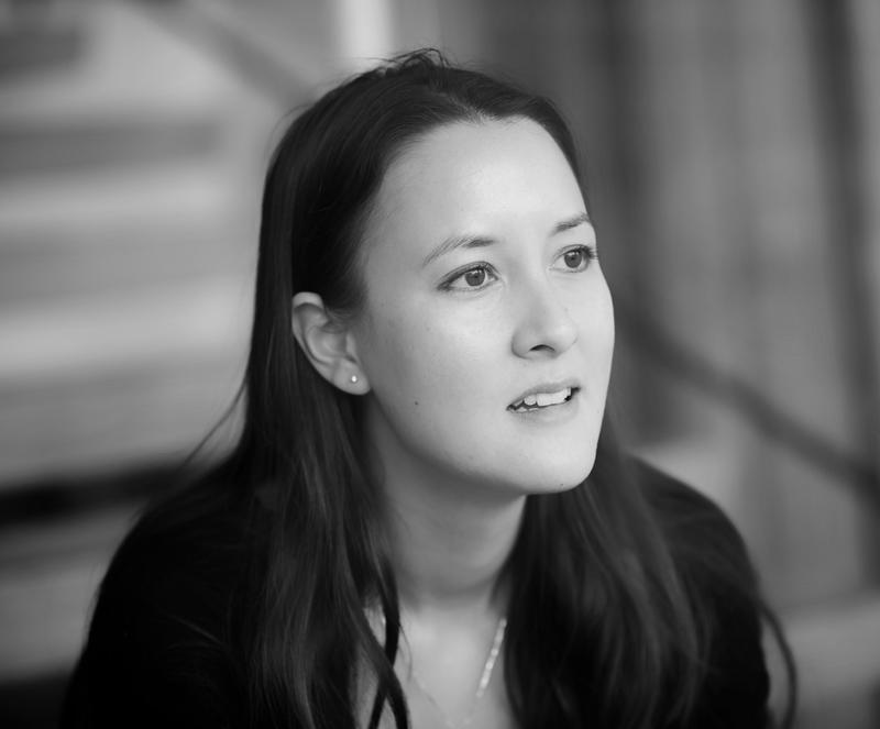 Black and white photographic portrait of Sarah Howe