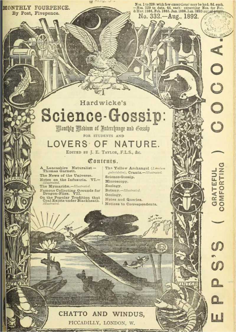 cover of science gossip 