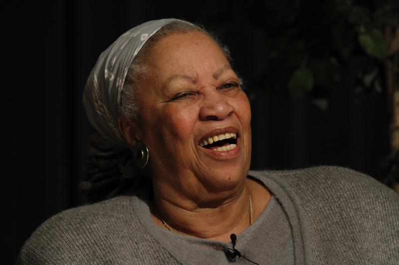 A laughing Toni Morrison from the West Point Lecture in 2013