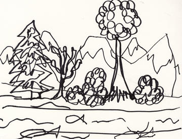 rough sketch of landscape