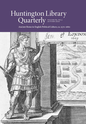front cover huntington library quarterly