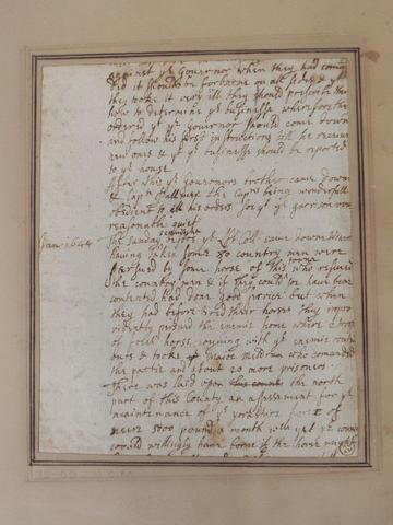 Page from Memoirs