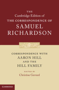 Cover of Correspondence with Aaron Hill and the Hill Family