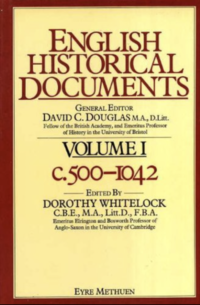 Book Cover of the English Historical Documents - Dorothy Whitelock lecture