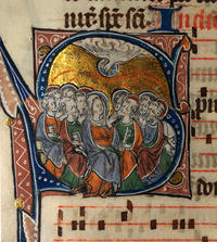 Pentecost, Sherbrooke missal, fol. 169v, c. 1320